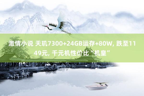 激情小说 天玑7300+24GB运存+80W， 跌至1149元， 千元机性价比“机皇”