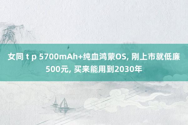 女同 t p 5700mAh+纯血鸿蒙OS， 刚上市就低廉500元， 买来能用到2030年